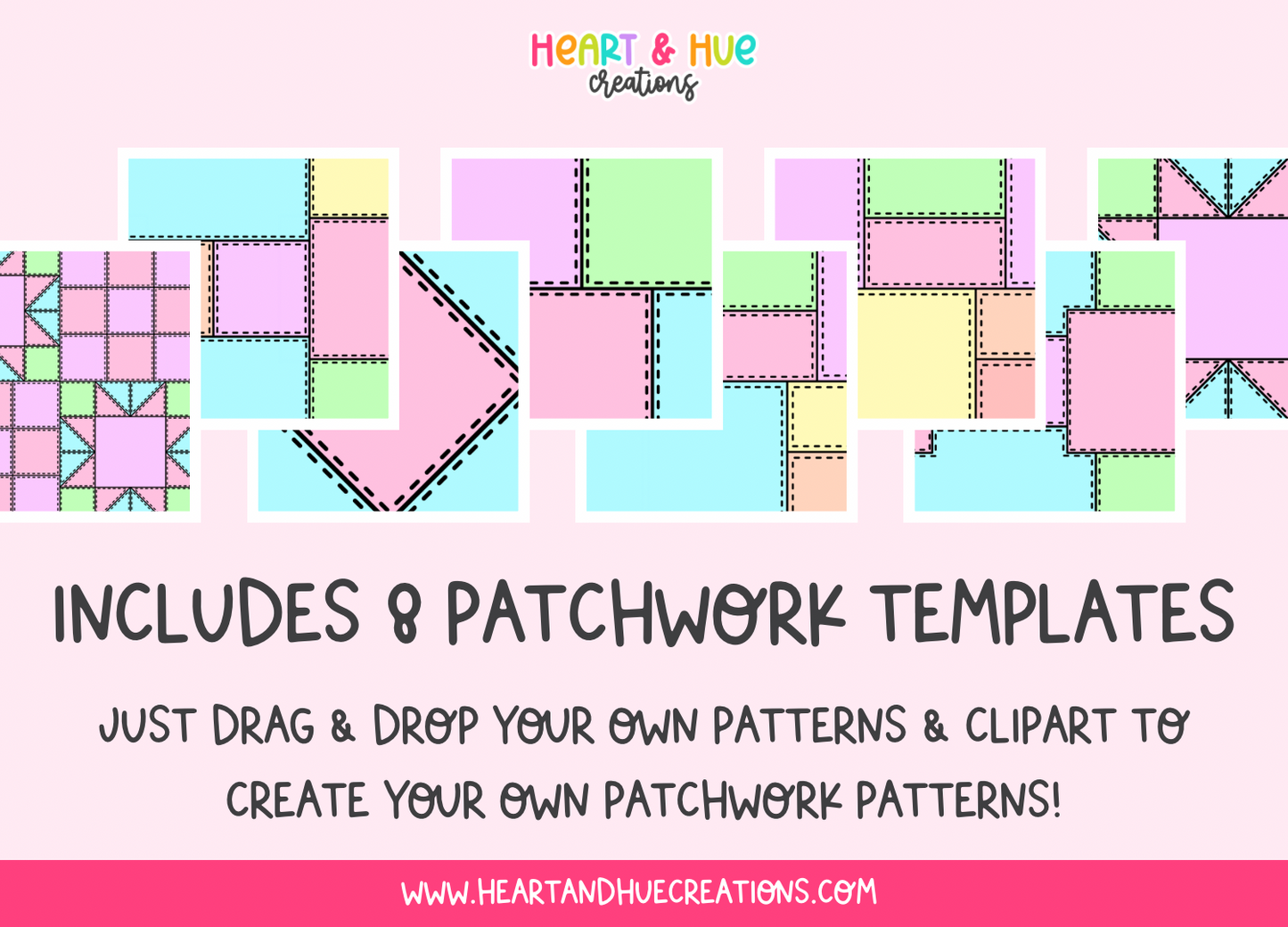 Procreate Patchwork Pattern Kit - Templates & Brushes