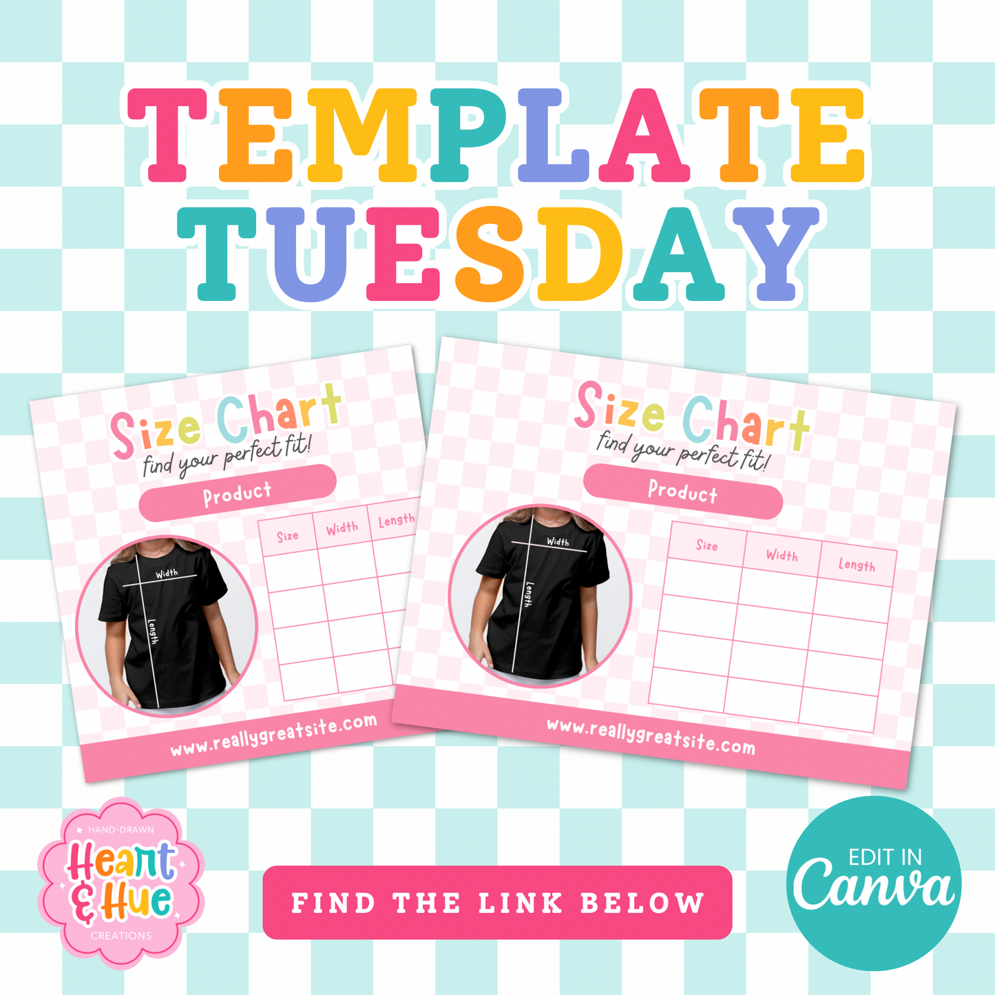 Template Tuesday - Size Chart Template