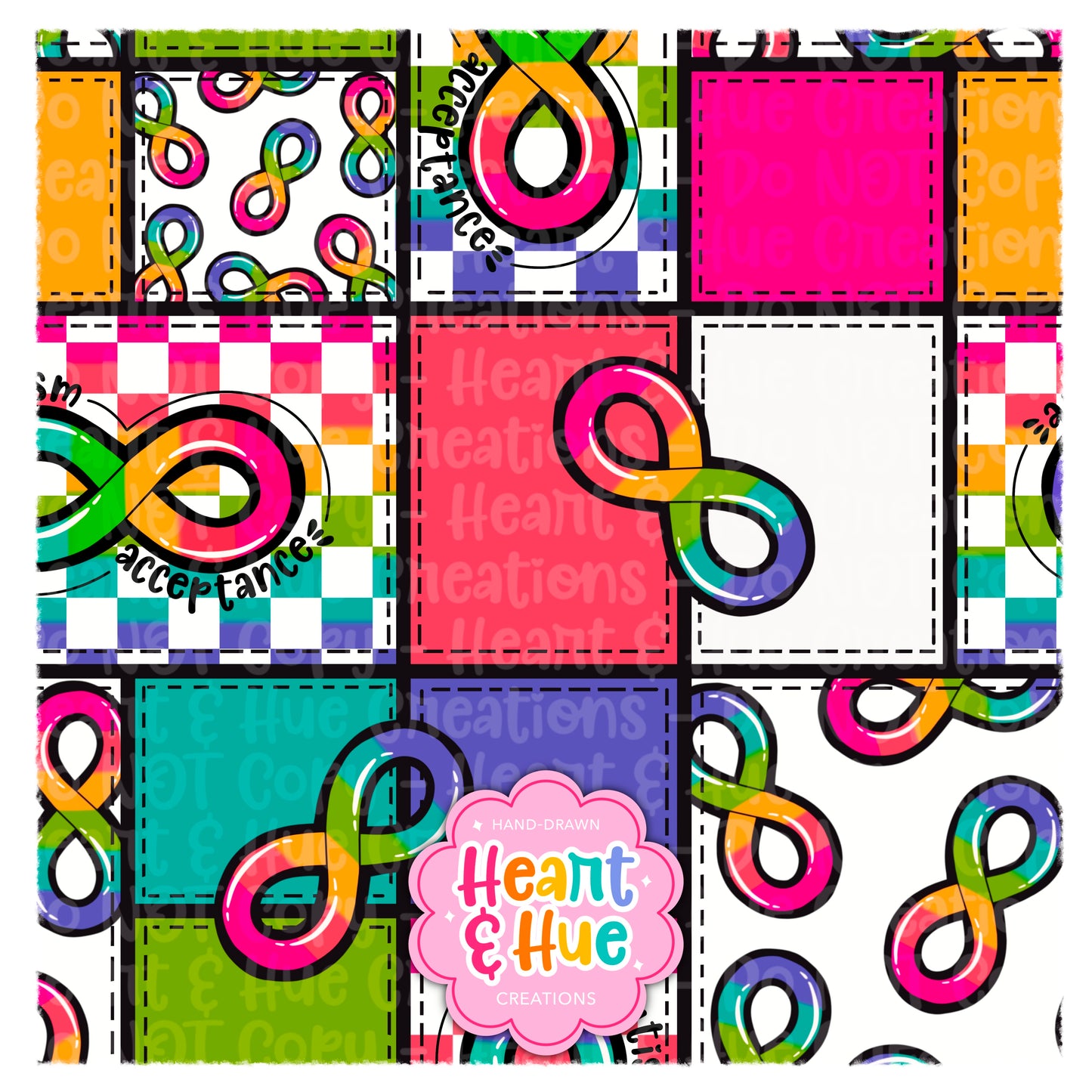 Autism Acceptance Bundle - Seamless Files + PNGs