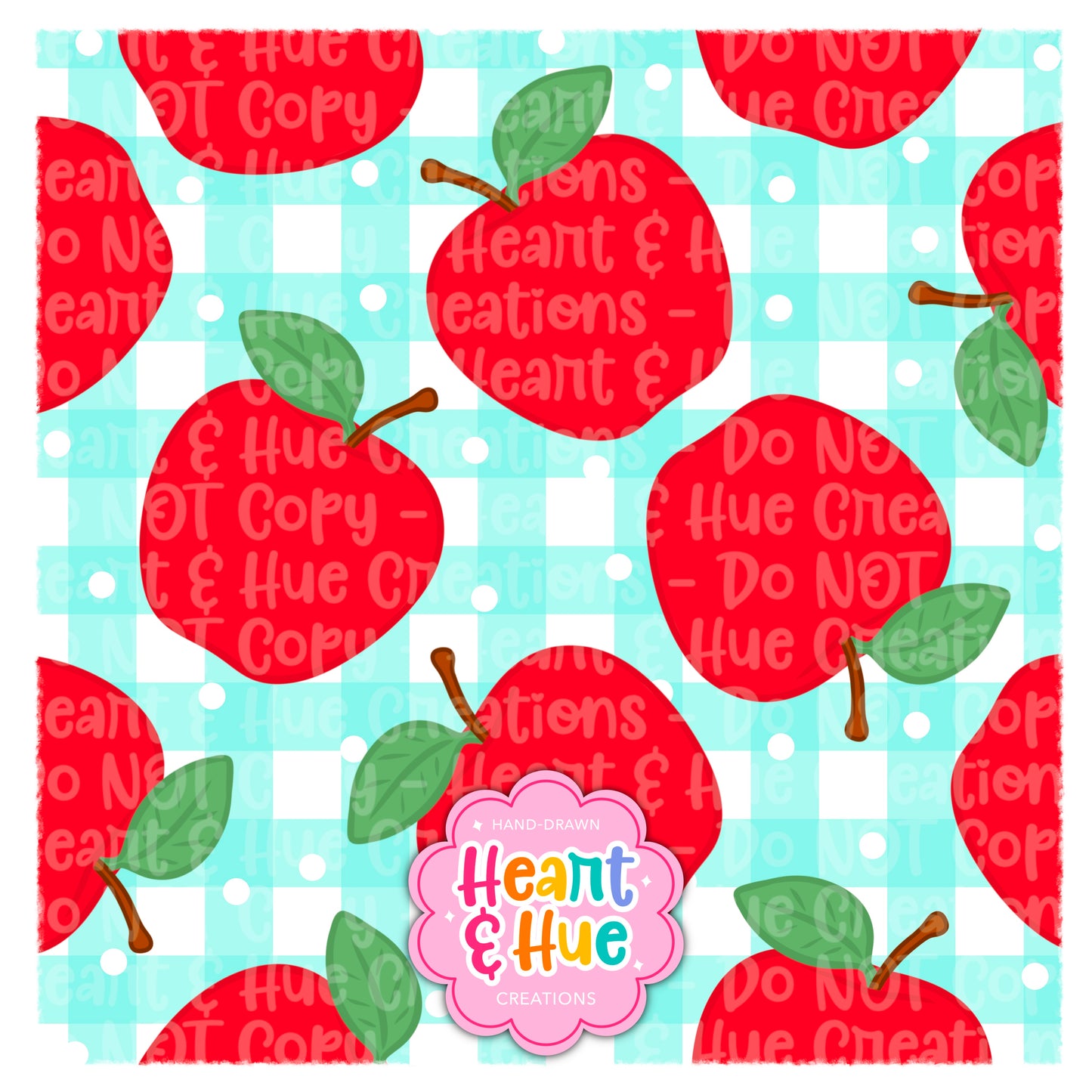 Apple Gingham Seamless