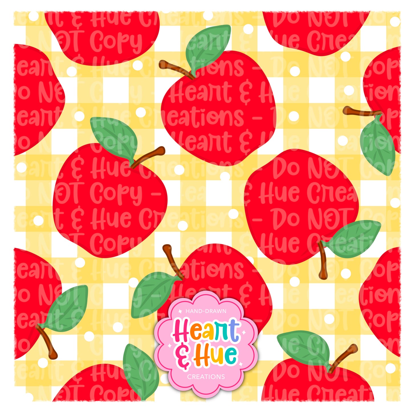 Apple Gingham Seamless