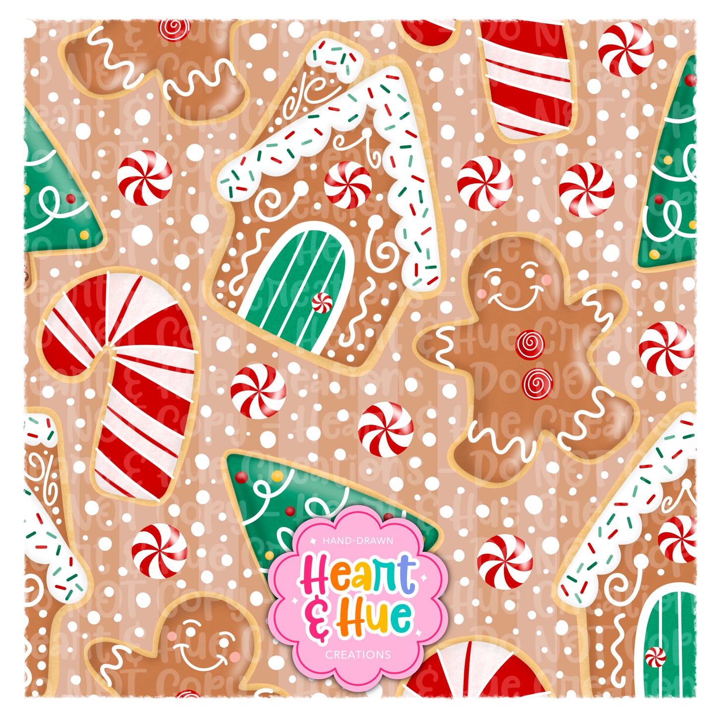 Christmas Cookies Seamless - Red