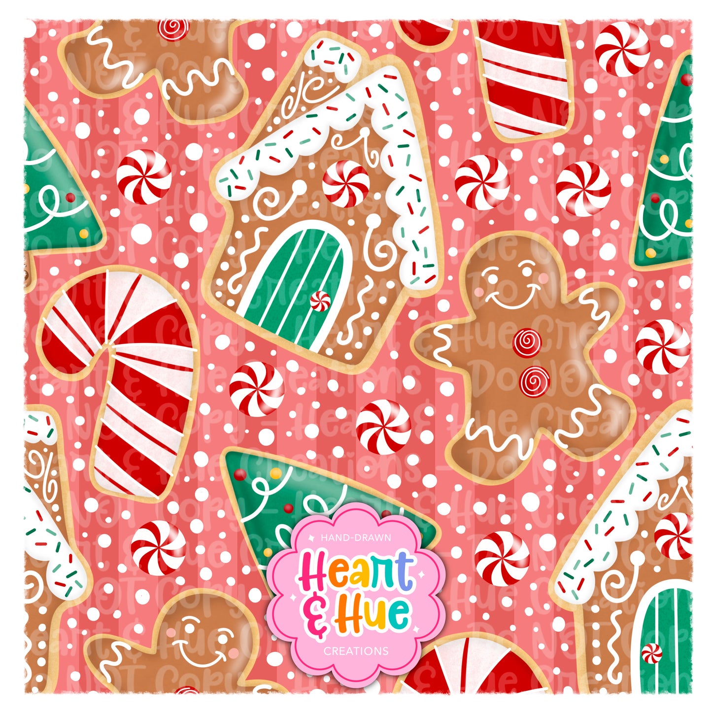 Christmas Cookies Seamless - Red