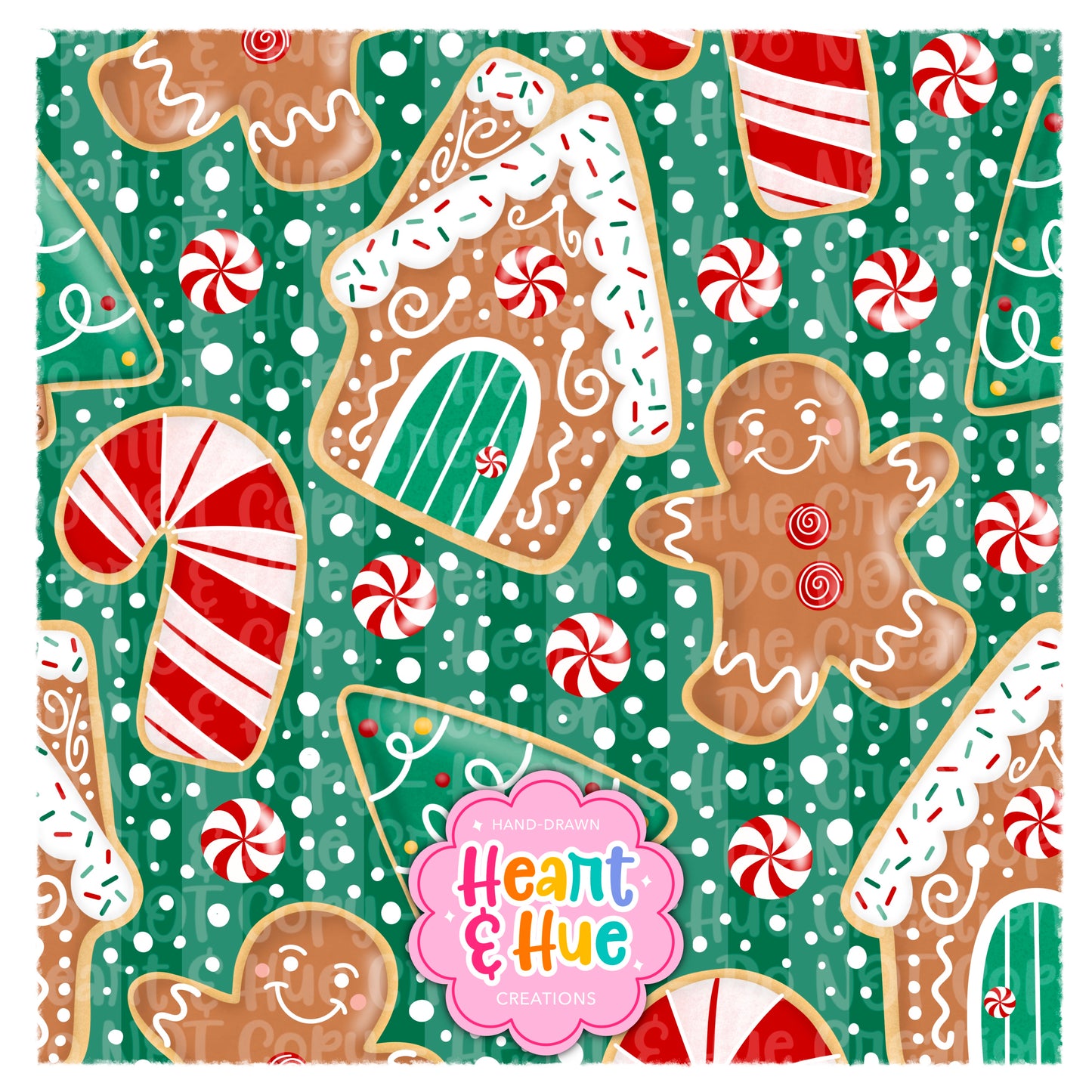 Christmas Cookies Seamless - Red