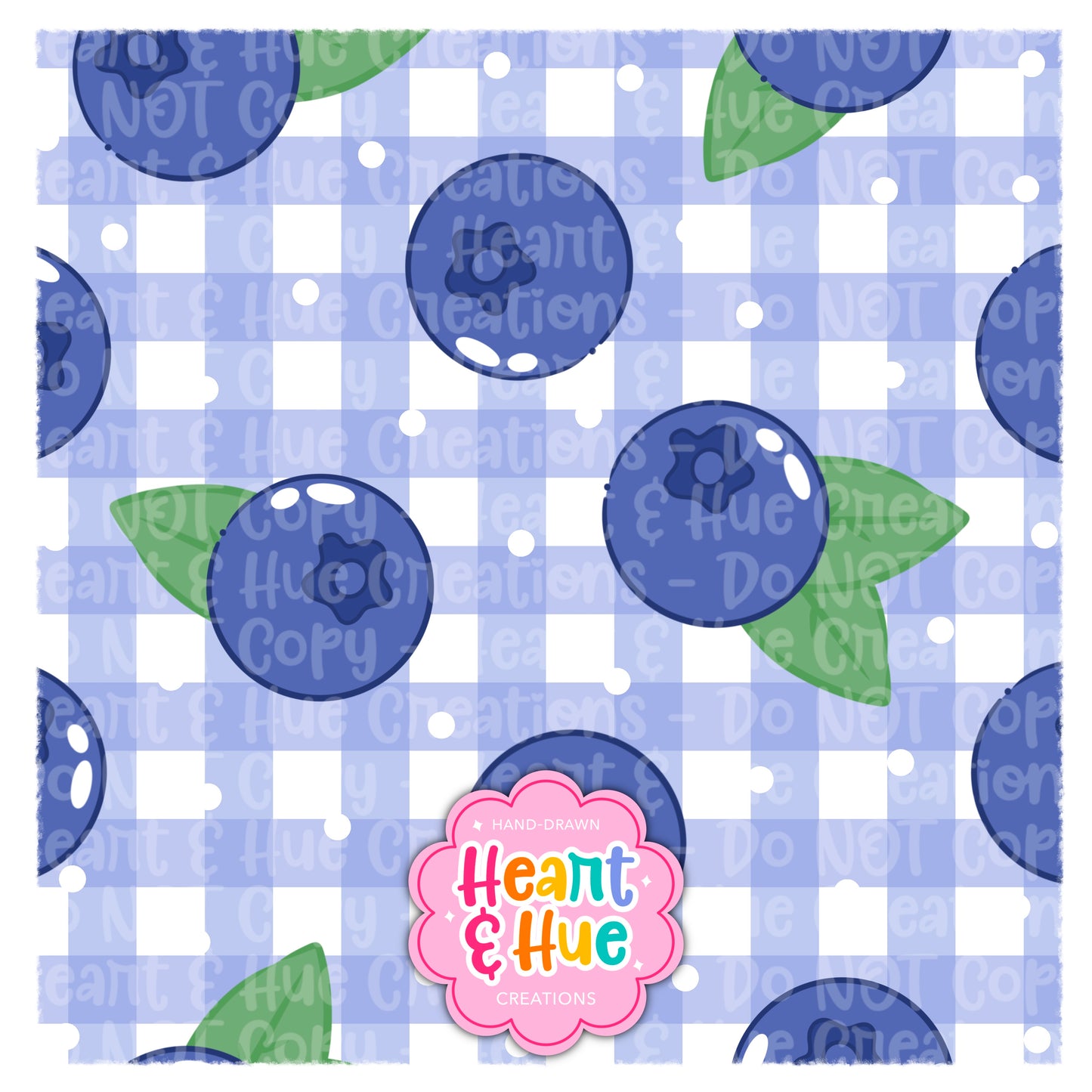 Blueberry Gingham Seamless