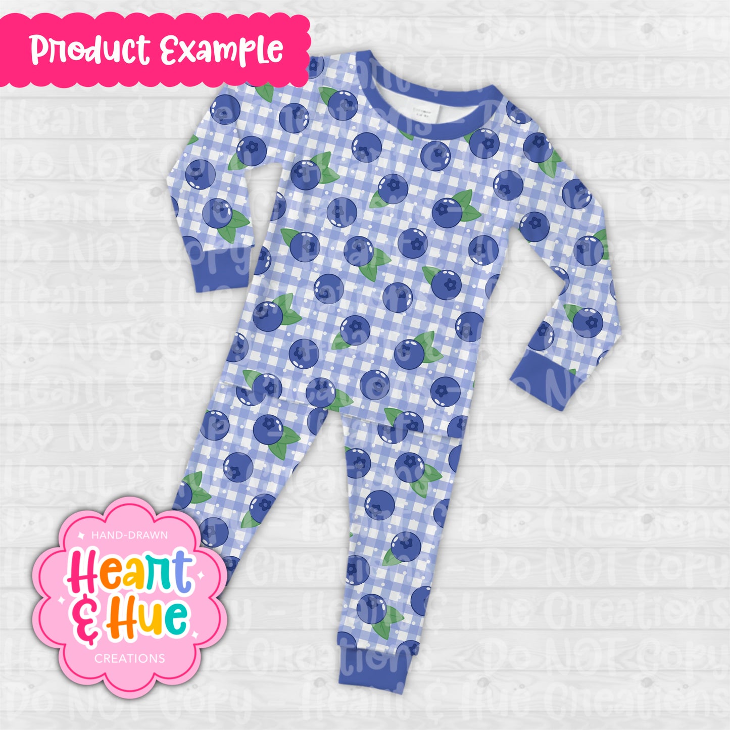 Blueberry Gingham Seamless