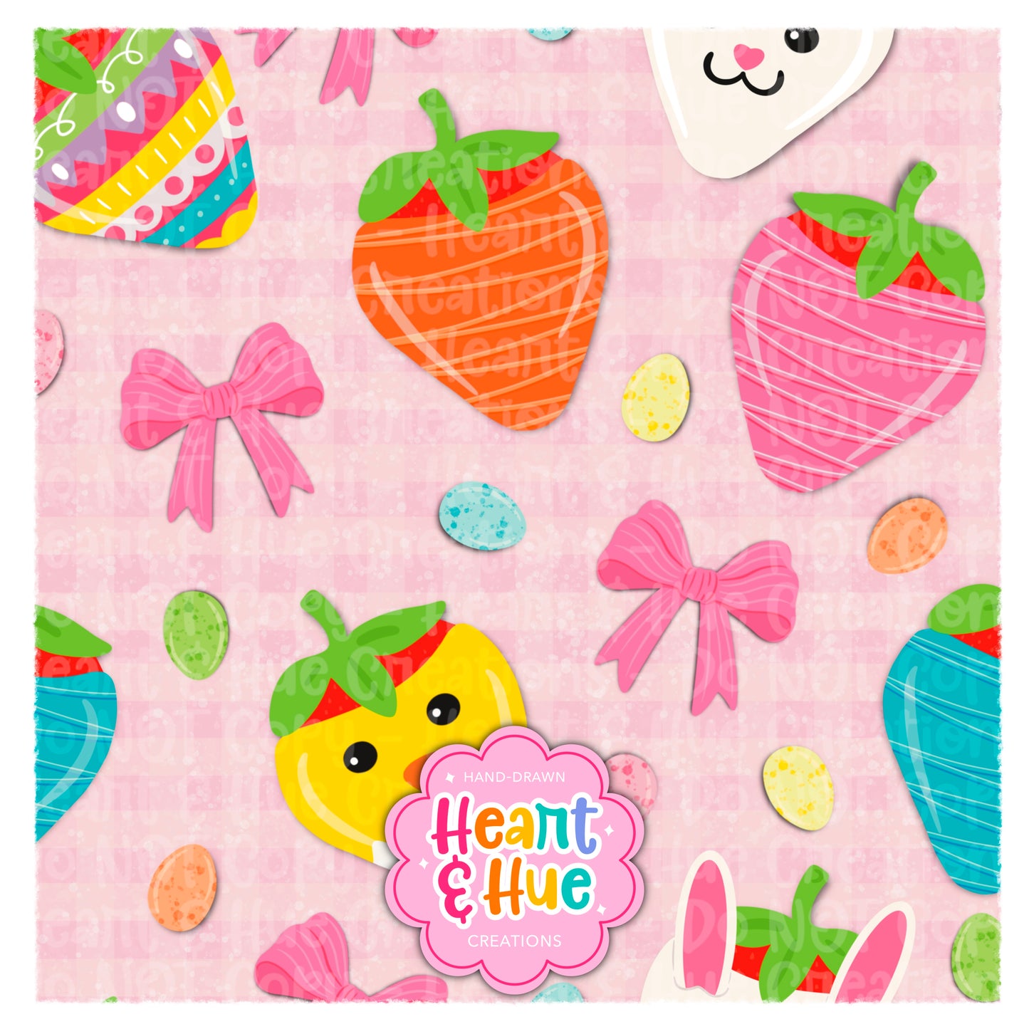 Easter Strawberries Seamless