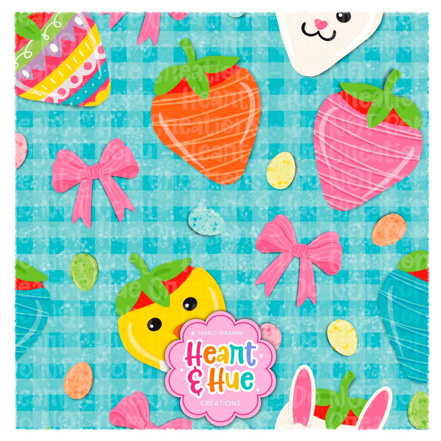 Easter Strawberries Seamless