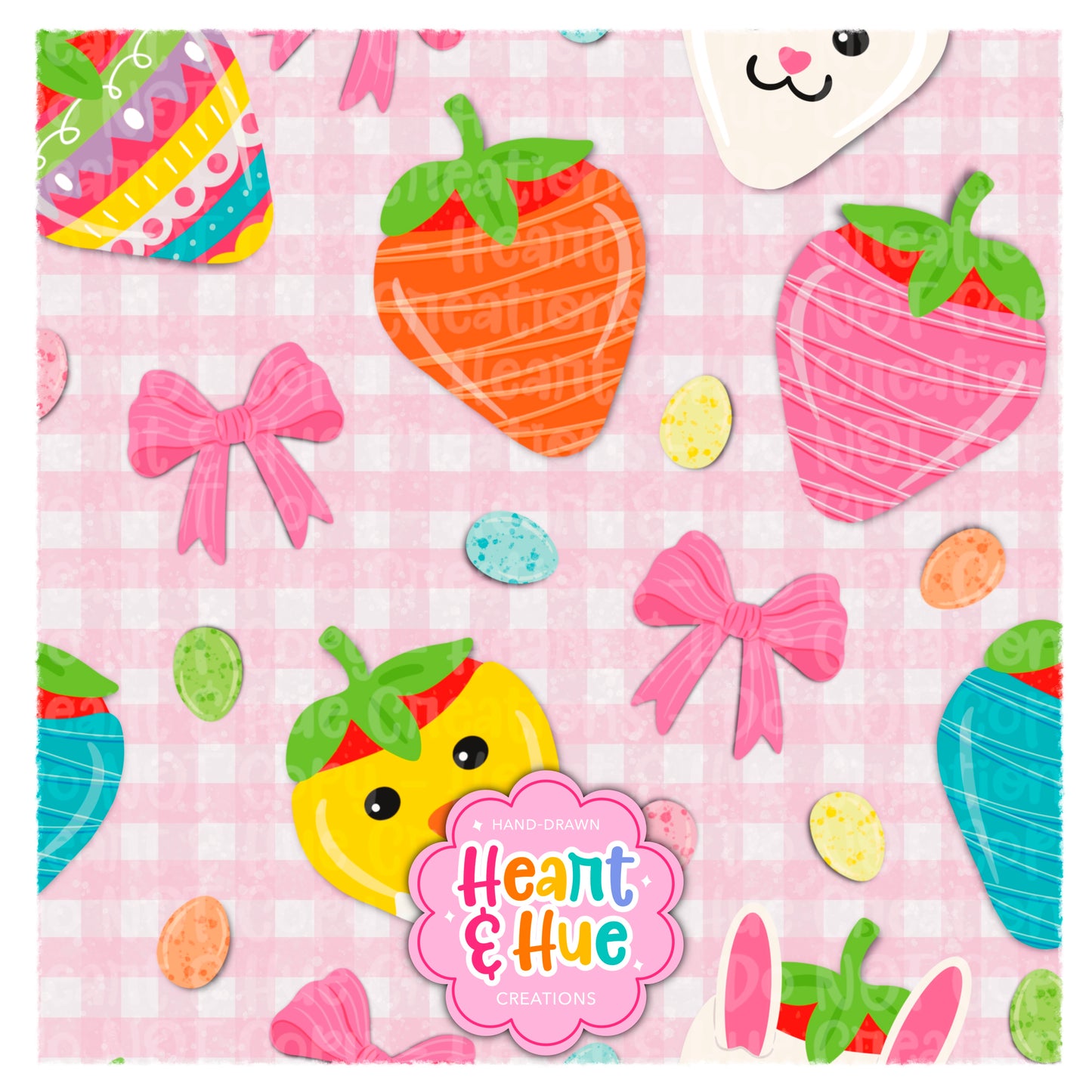 Easter Strawberries Seamless