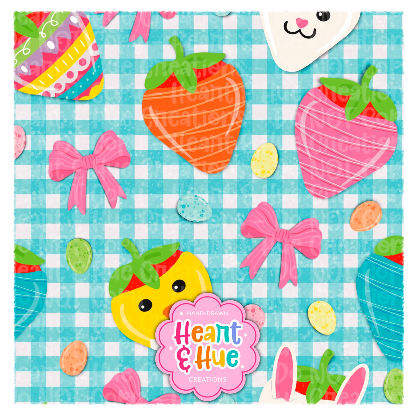 Easter Strawberries Seamless