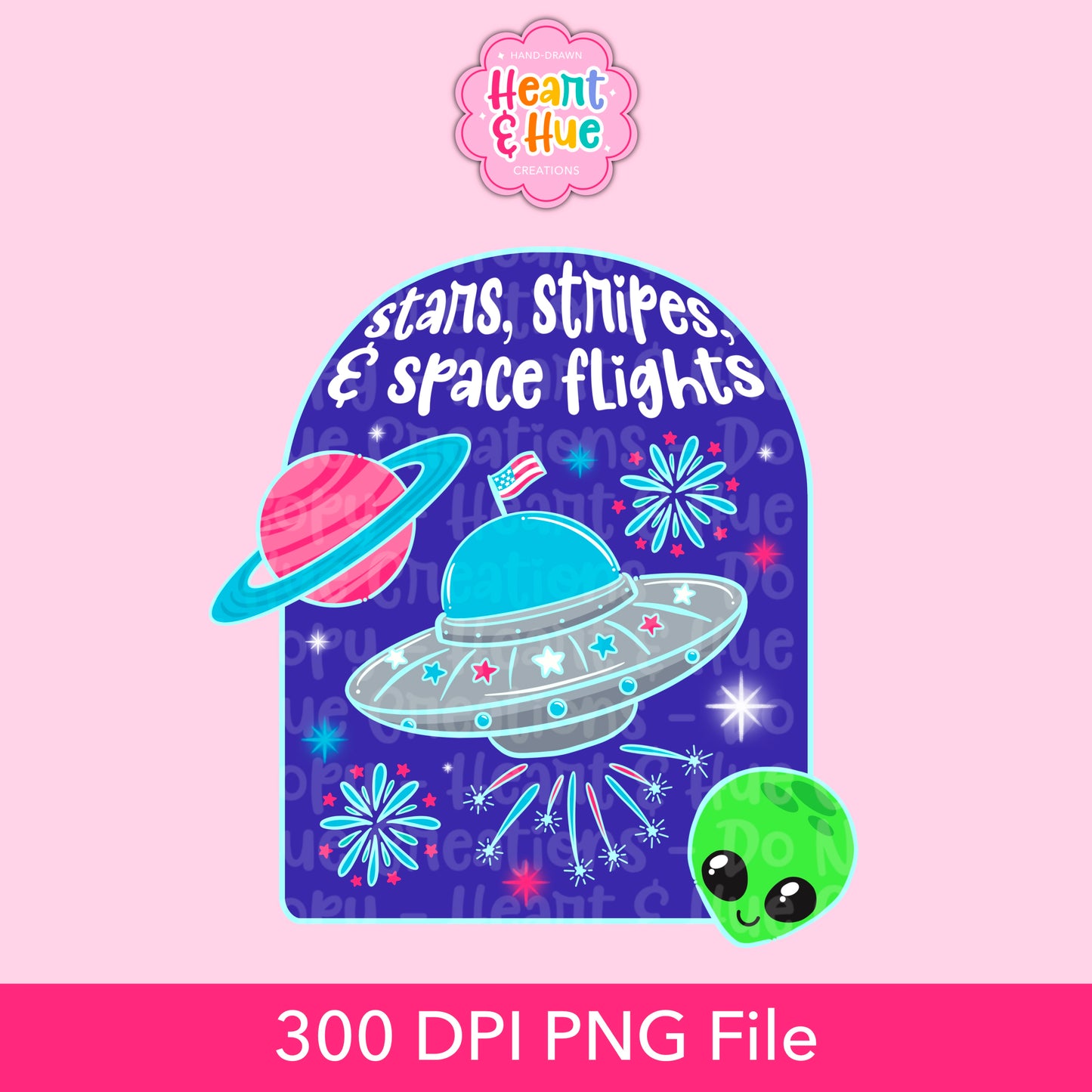 Stars, Stripes & Space Flights PNG