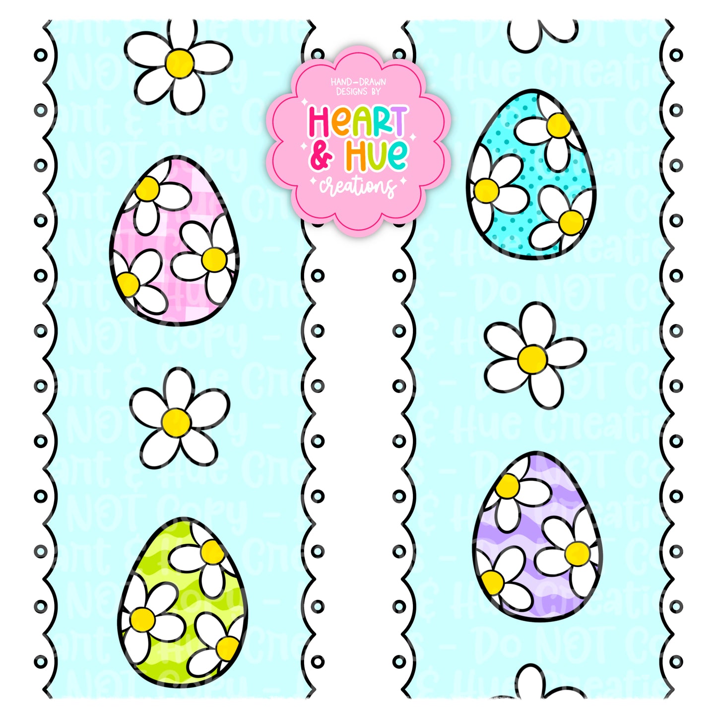 Easter Eggs & Ribbons - Seamless
