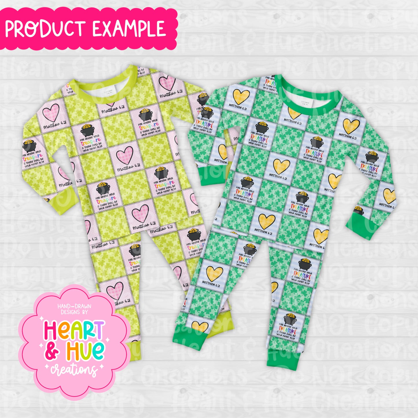 Matthew 6:21 Seamless - St.Patty Faith Based Collab with Clay Rose Designs