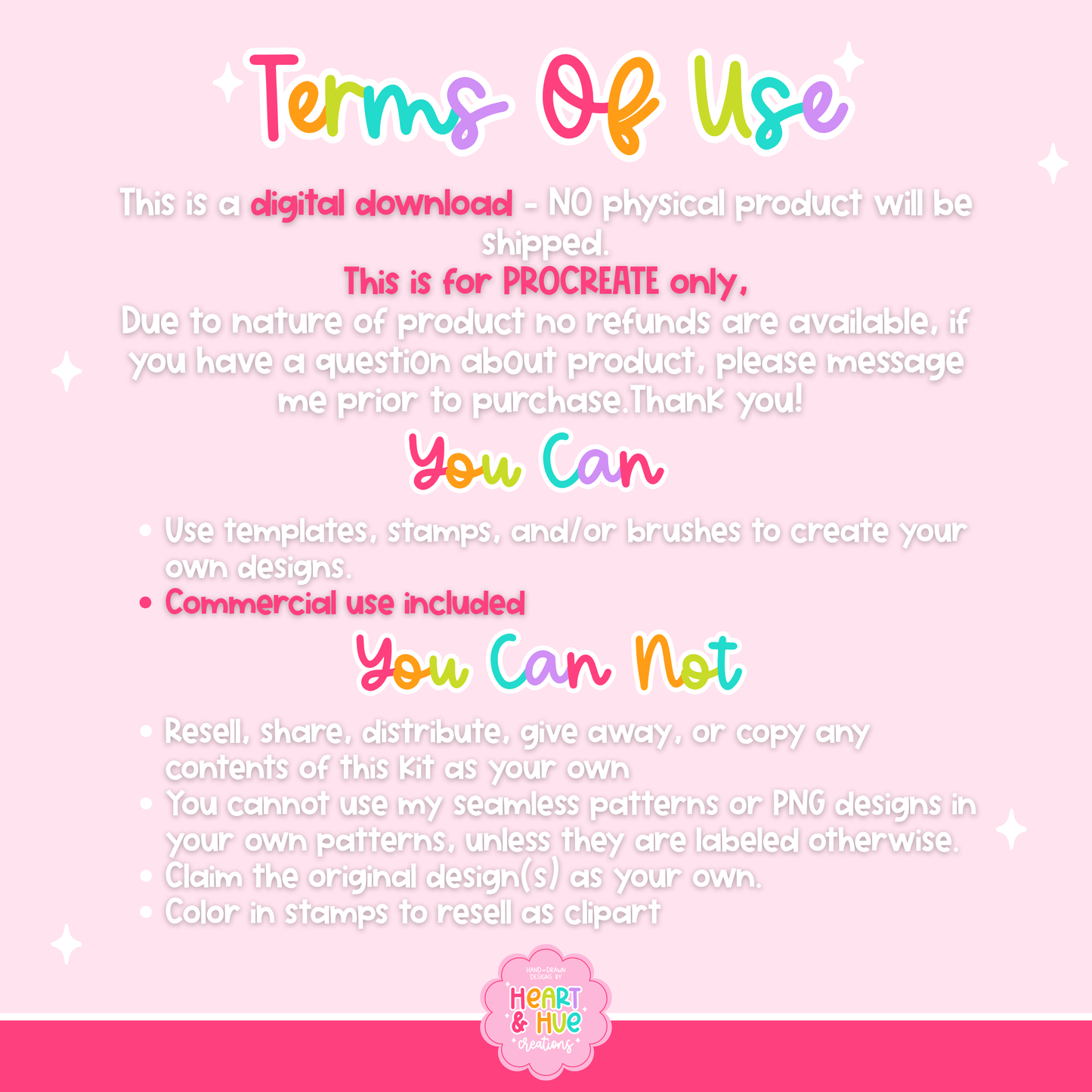 Procreate Bookish Seamless Template