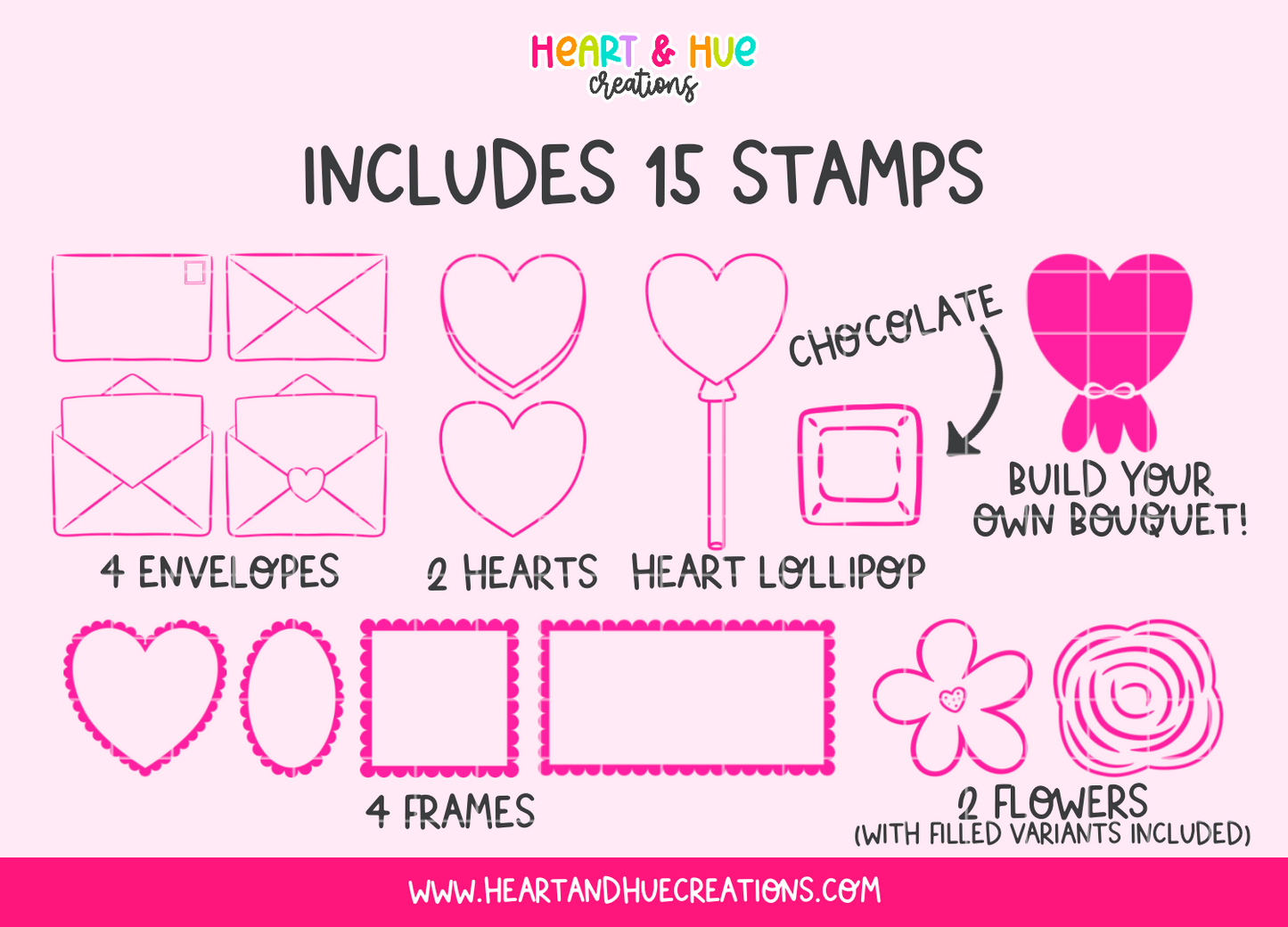 Procreate Valentine Pattern Kit - Templates, Brushes, Stamps