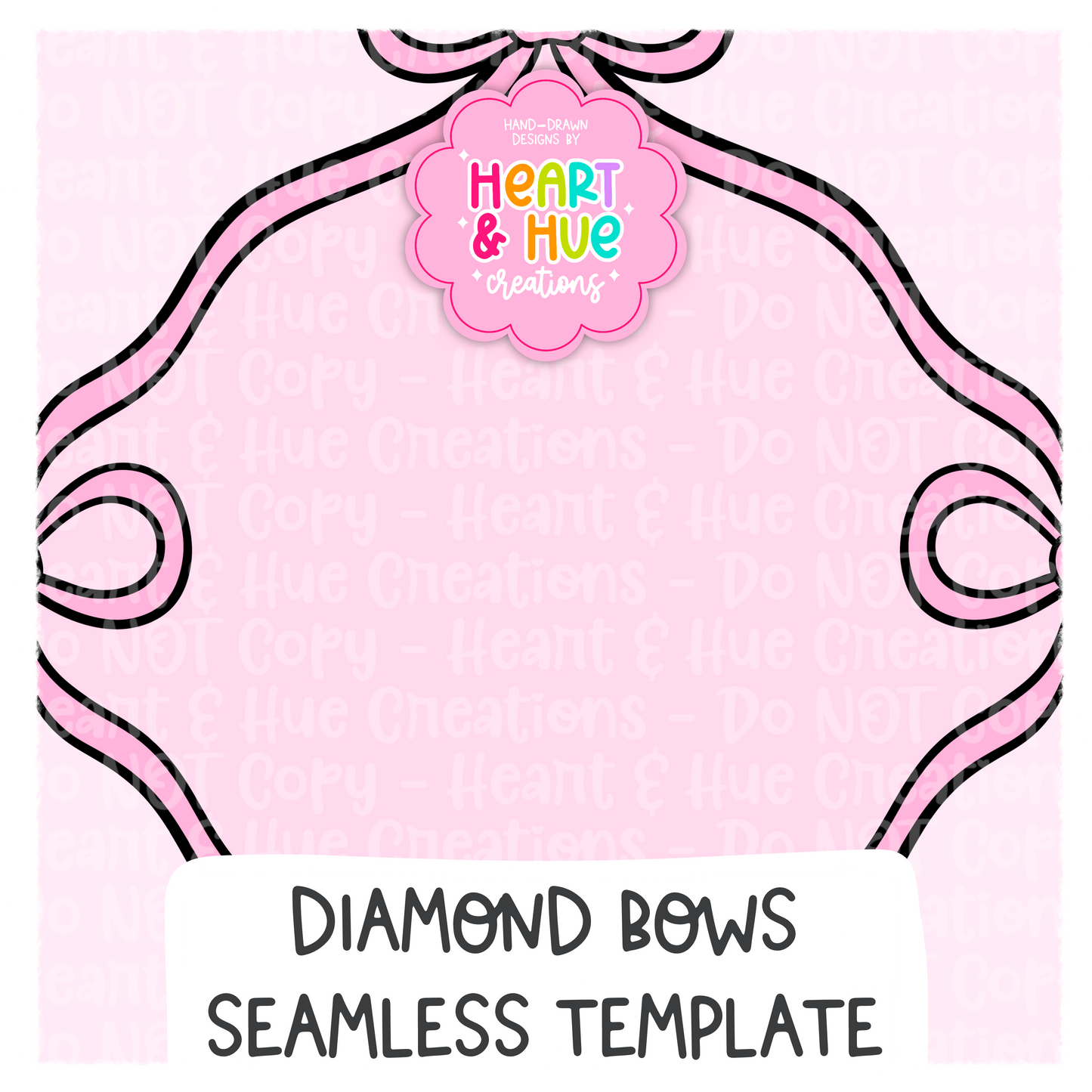 Diamond Bows Seamless Procreate Template