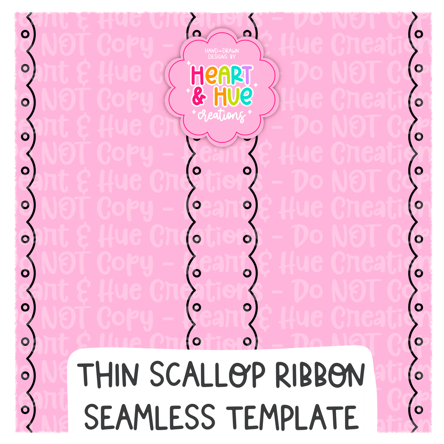 Thin Ribbon Seamless Procreate Template