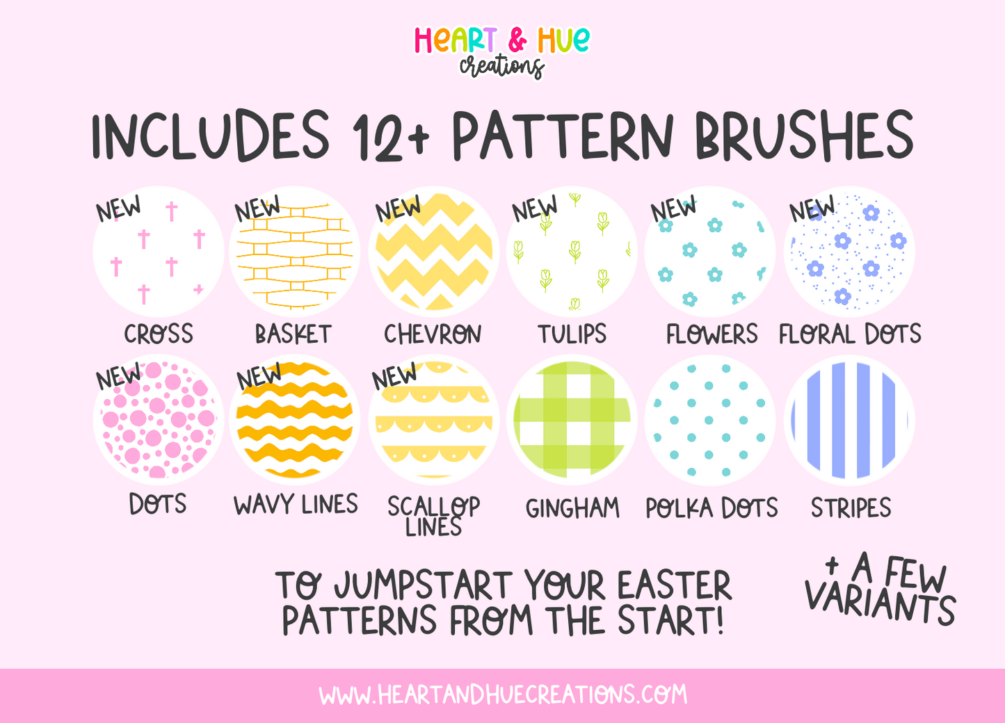 Procreate Easter Pattern Kit - Templates & Brushes