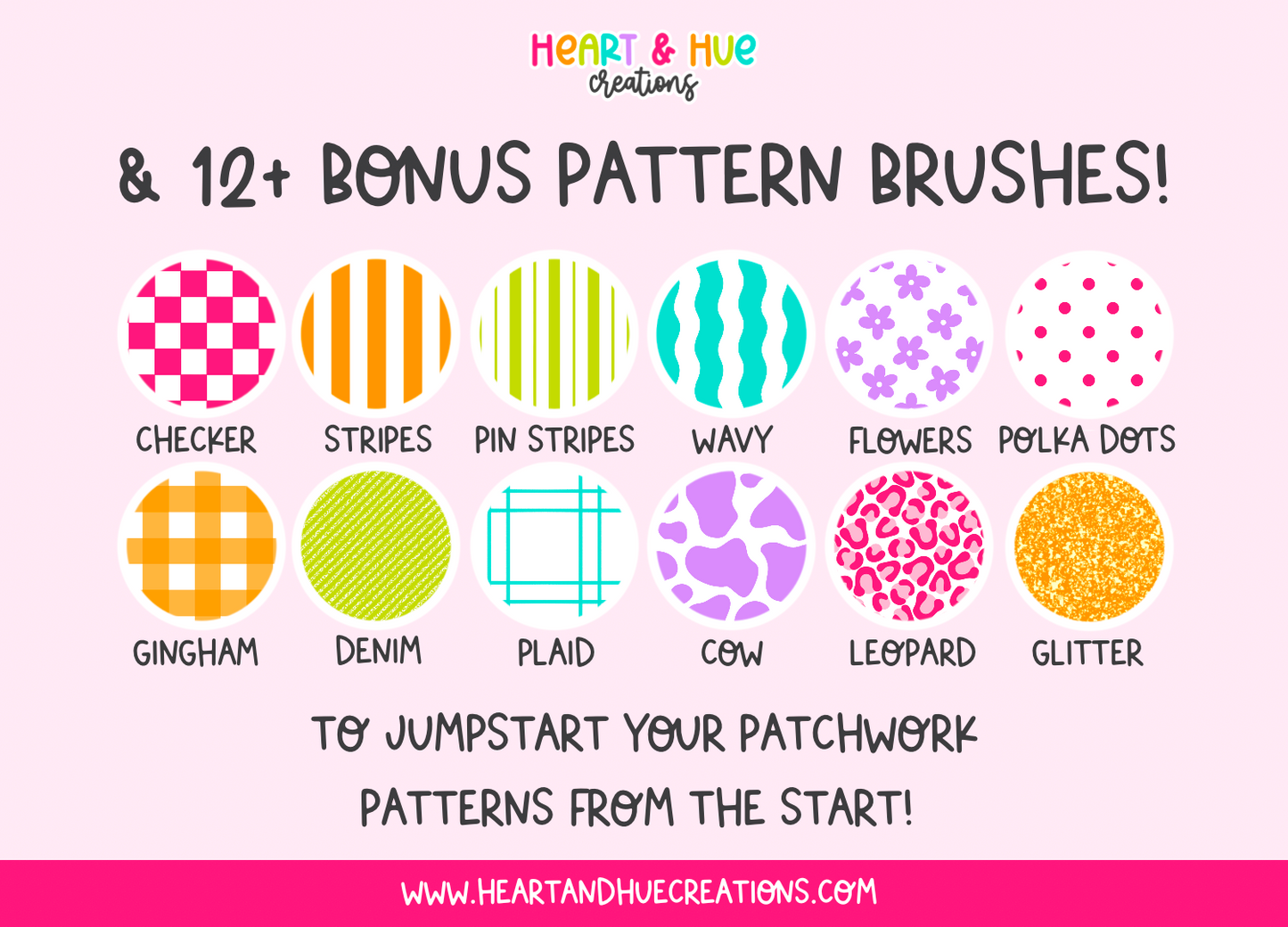 Procreate Patchwork Pattern Kit - Templates & Brushes