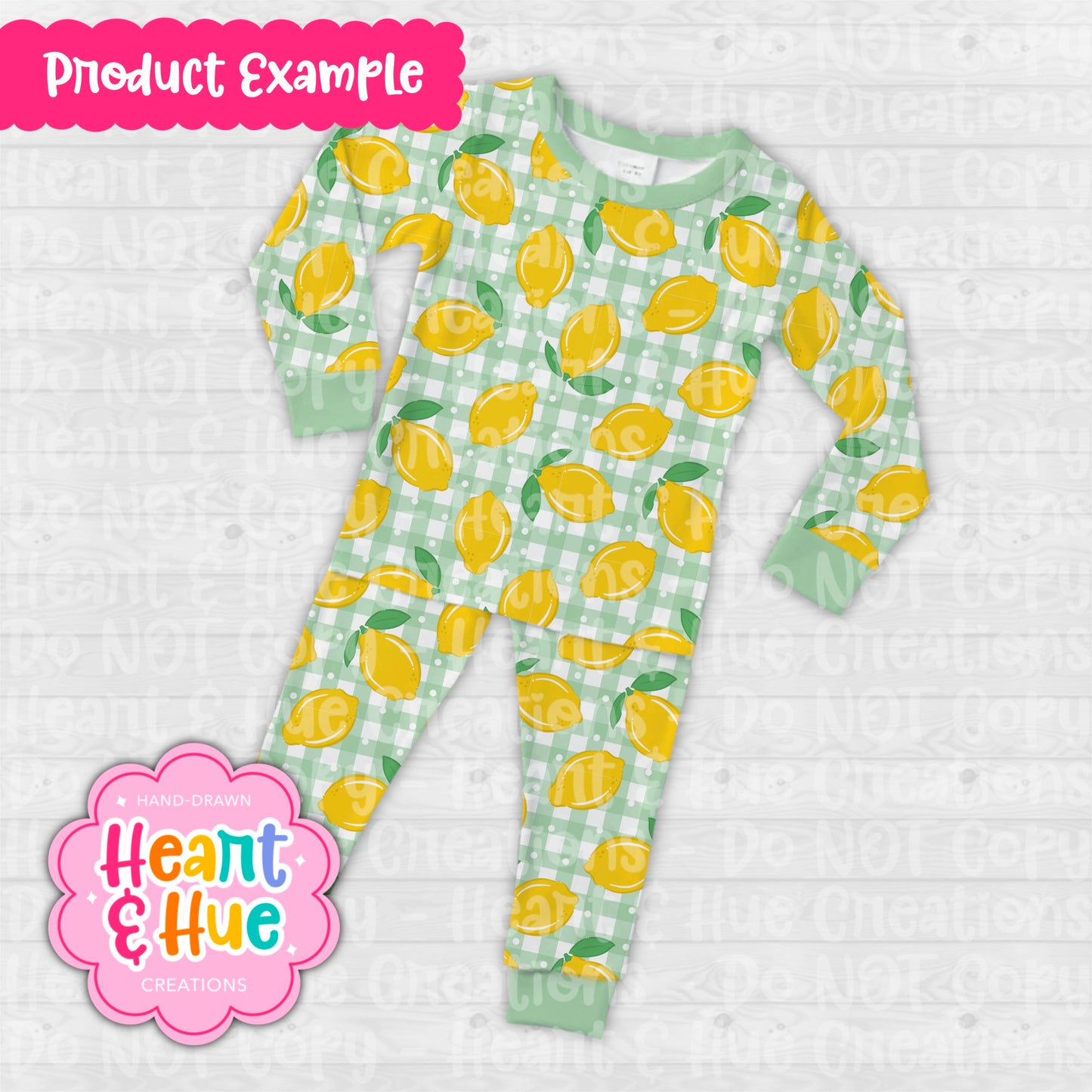 Lemon Gingham Seamless