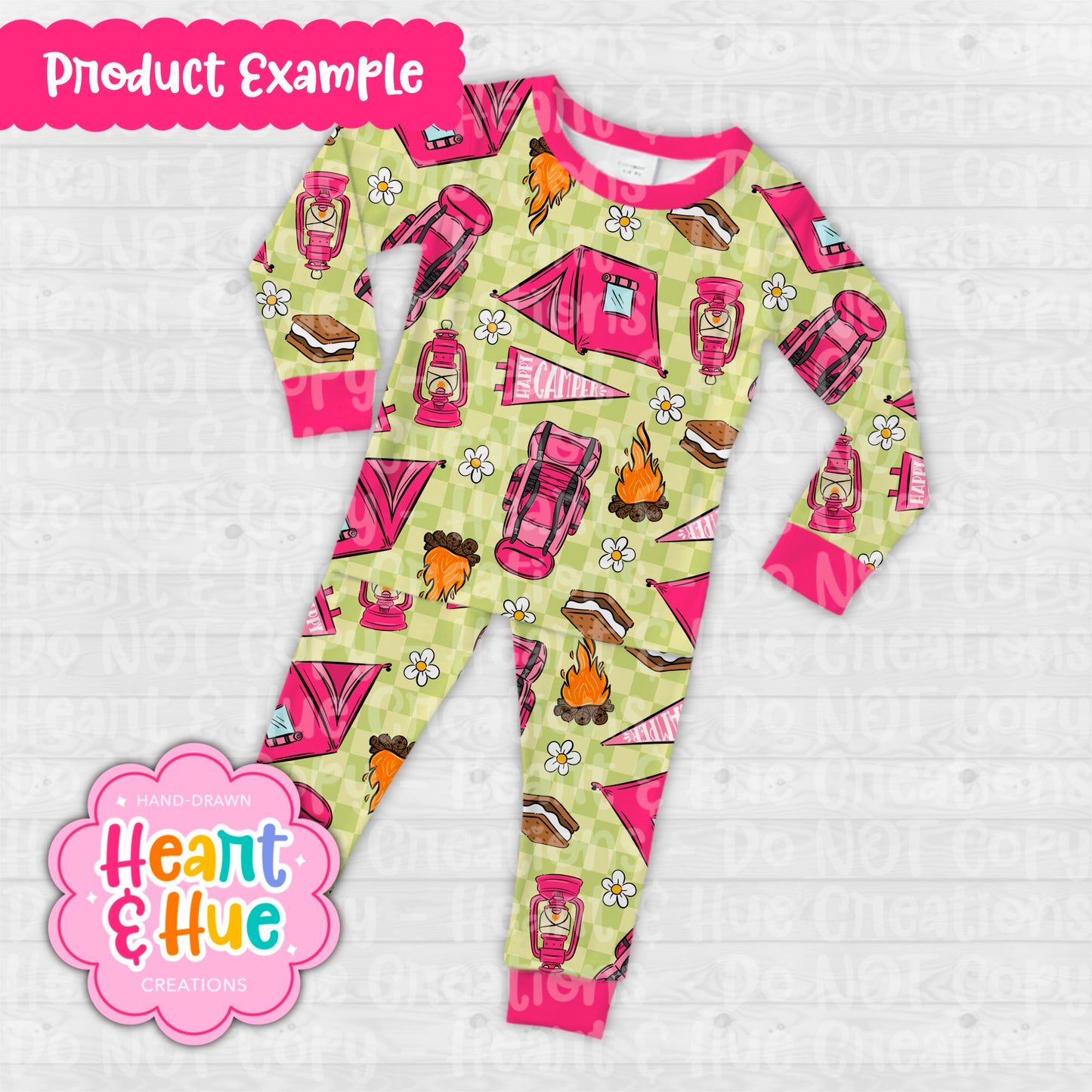 Happy Camper Seamless (Pink)
