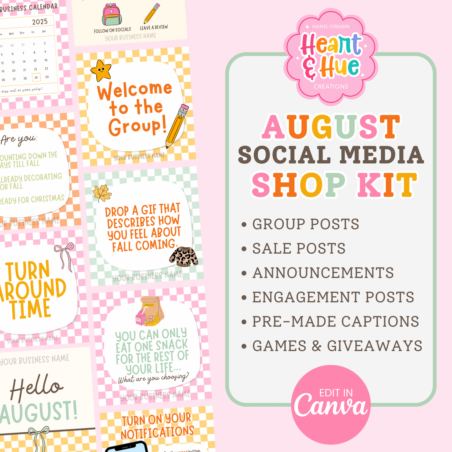 August Social Media/Group Kit