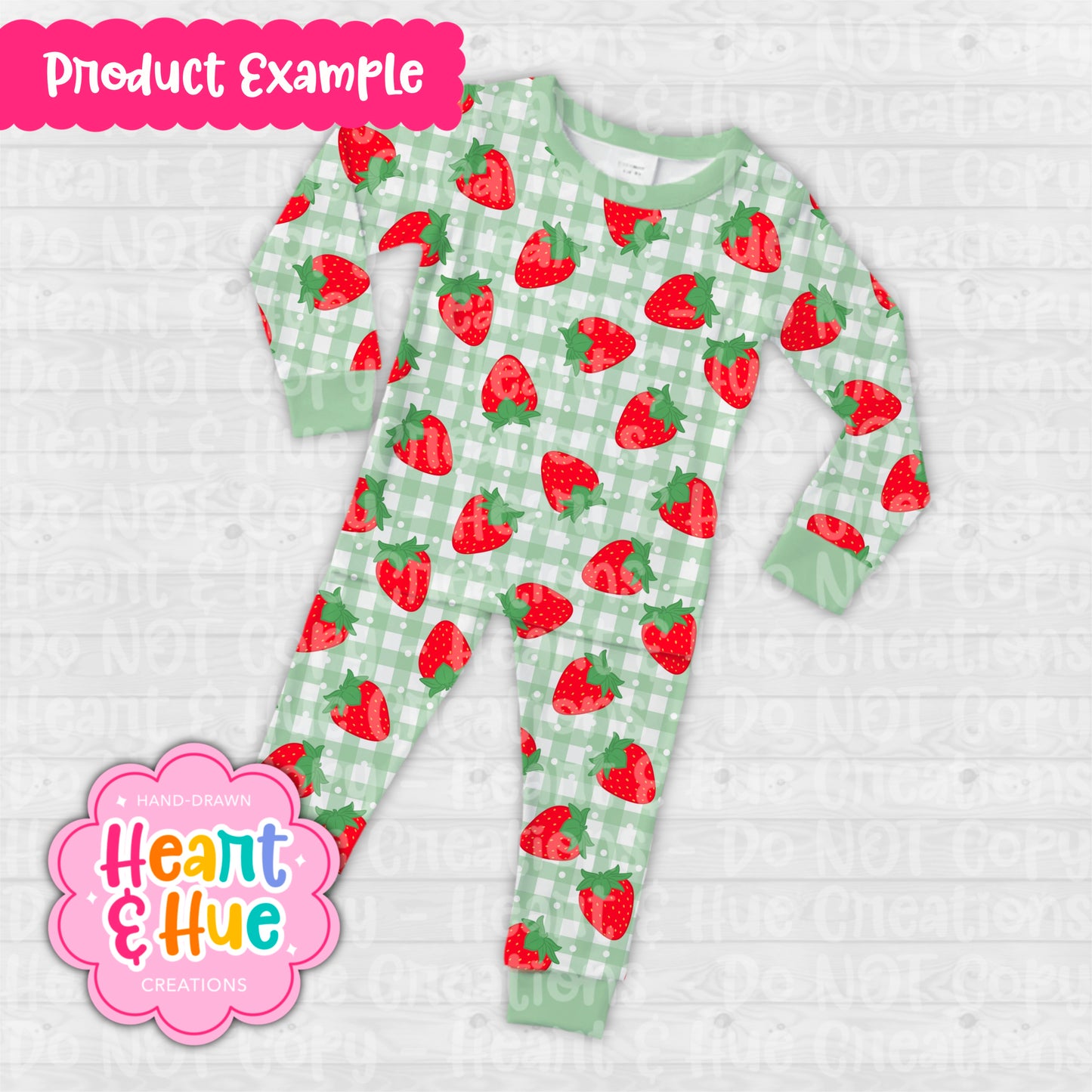 Strawberry Gingham Seamless