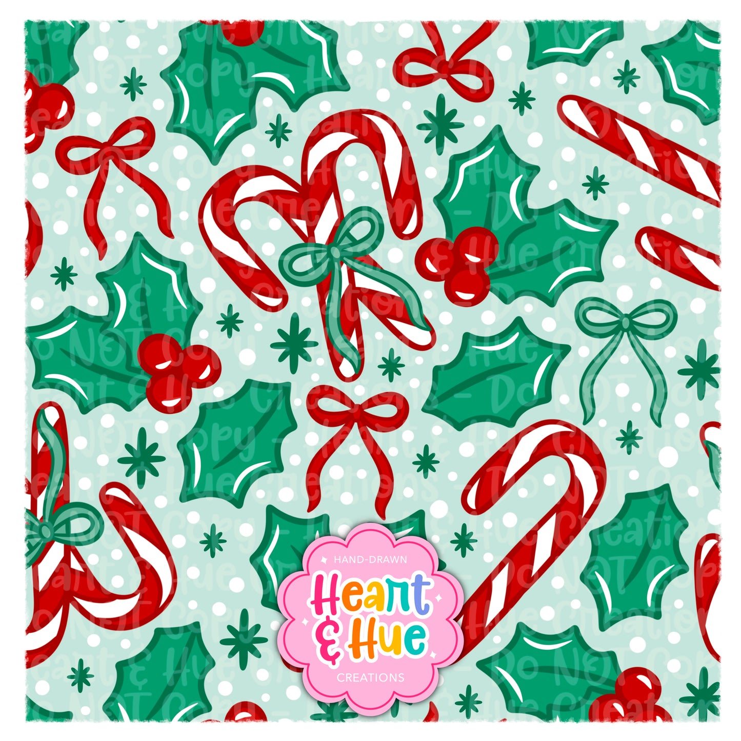 Sweet Holly Seamless (Red Version)