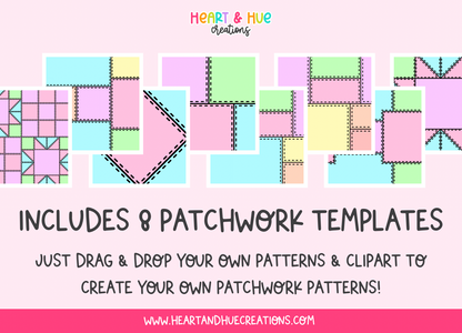 Procreate Patchwork Pattern Kit - Templates & Brushes