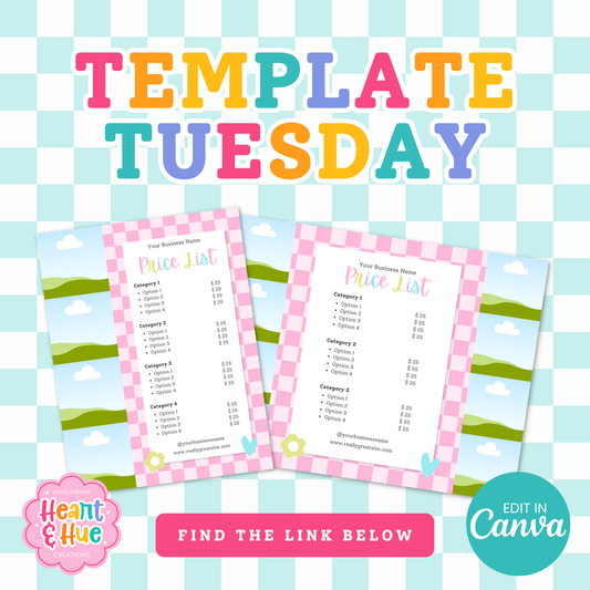 Template Tuesday - Price List Templates