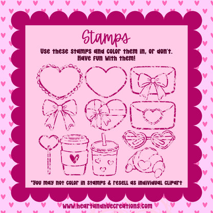 Procreate Coffee Dates Pattern Kit -  Templates, Brushes & Stamps