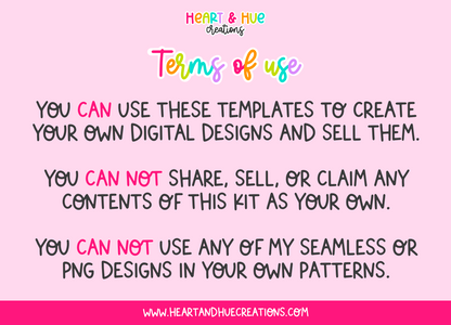 Scallop Bows Seamless Procreate Template