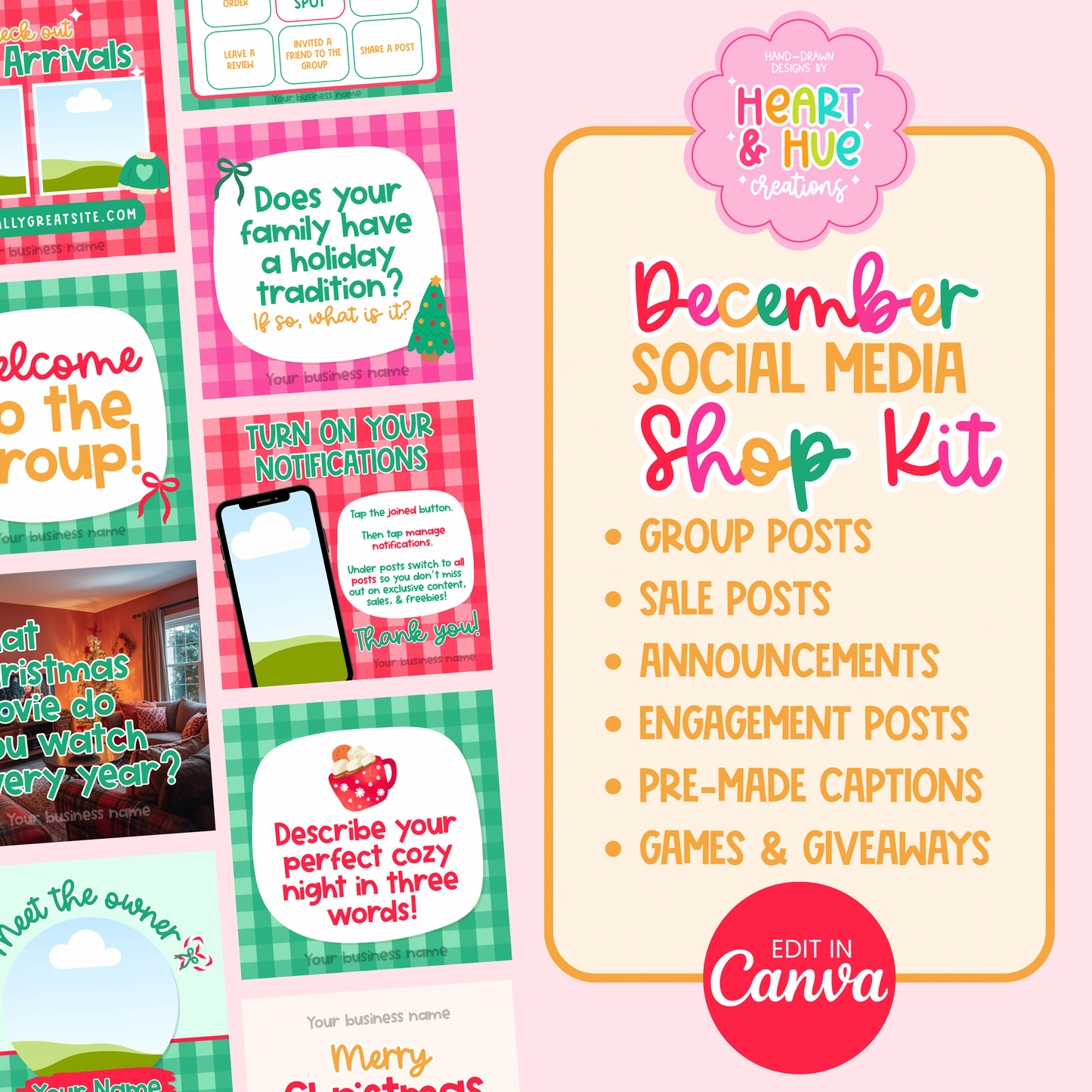 December Social Media Shop Kit