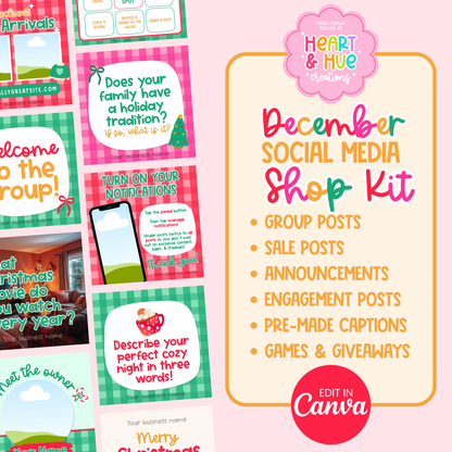 December Social Media Shop Kit