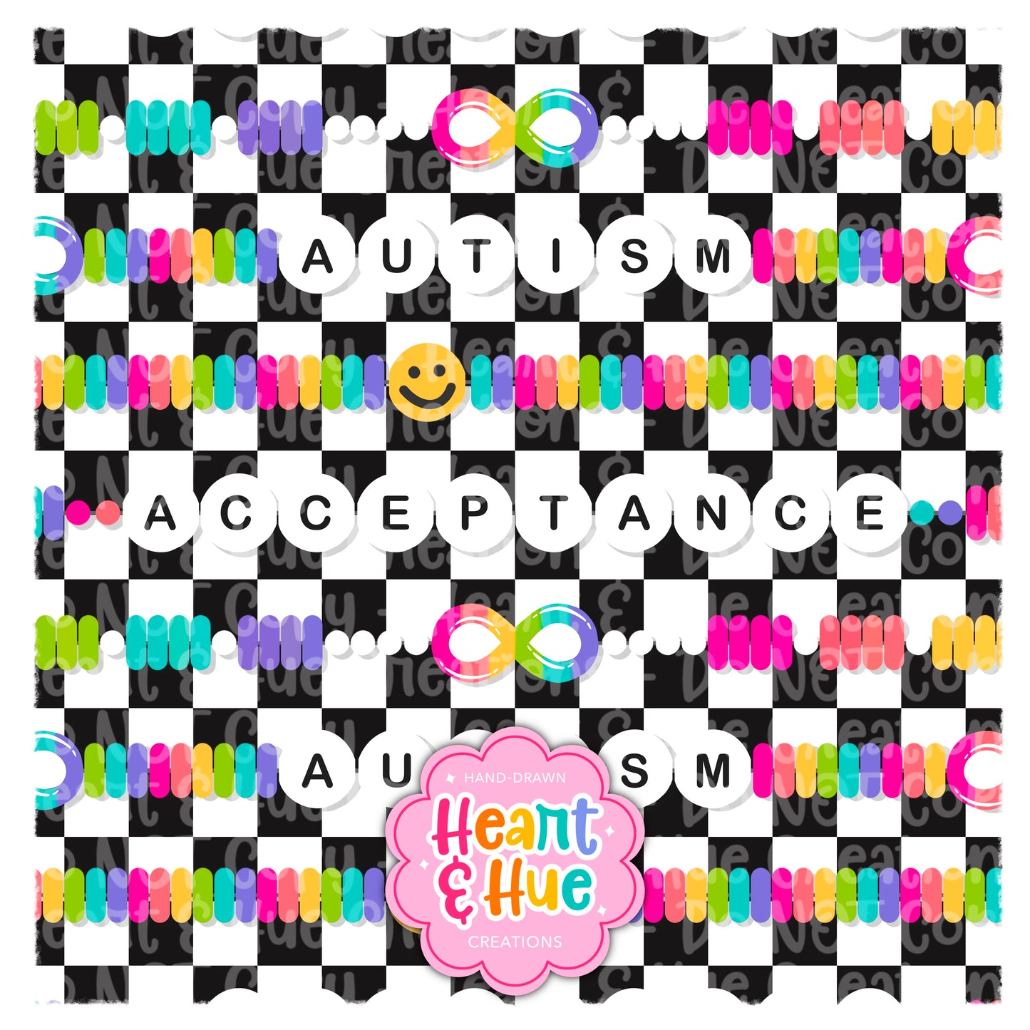 Autism Acceptance Bracelets (Pink)