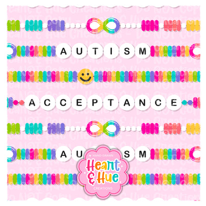 Autism Acceptance Bracelets (Pink)