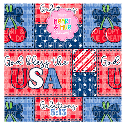 God Bless America - Faith Based - Seamless