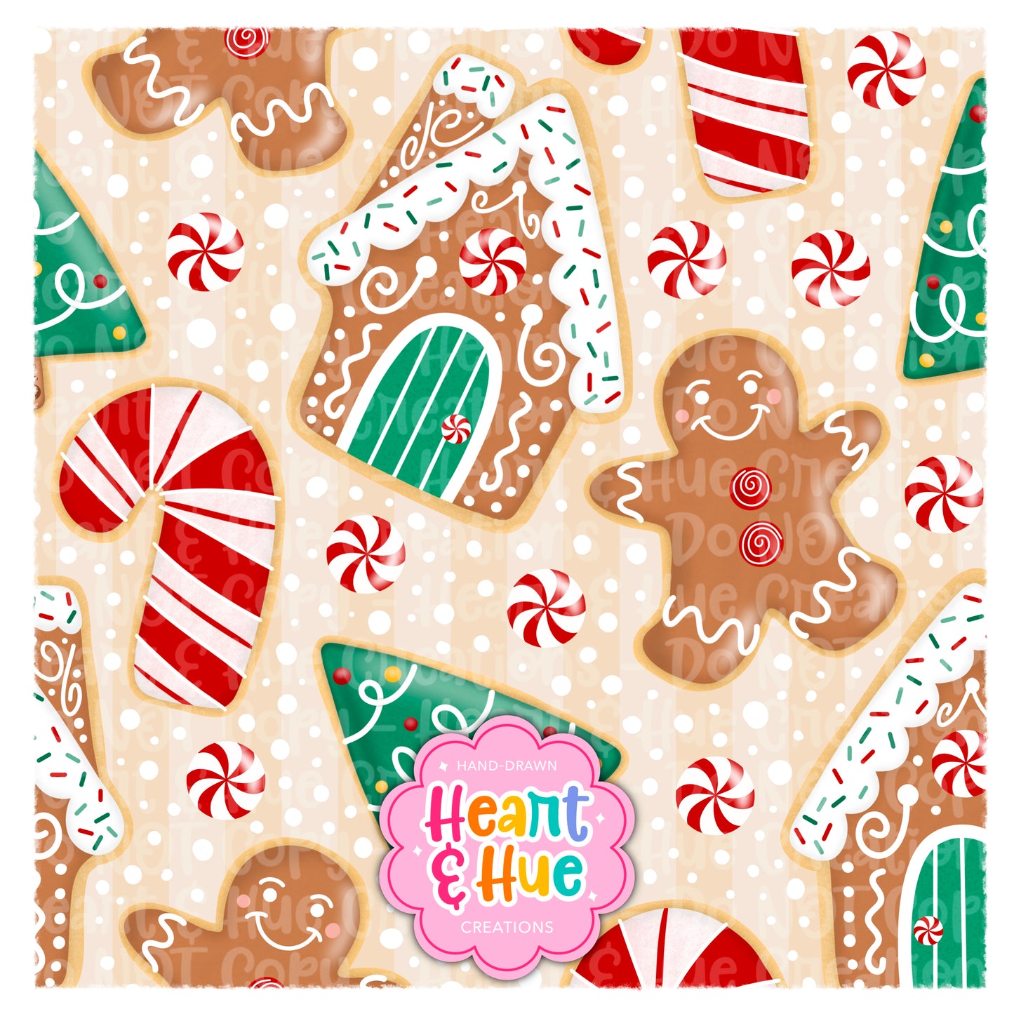 Christmas Cookies Seamless - Red
