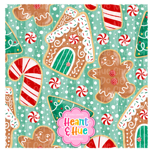 Christmas Cookies Seamless - Red
