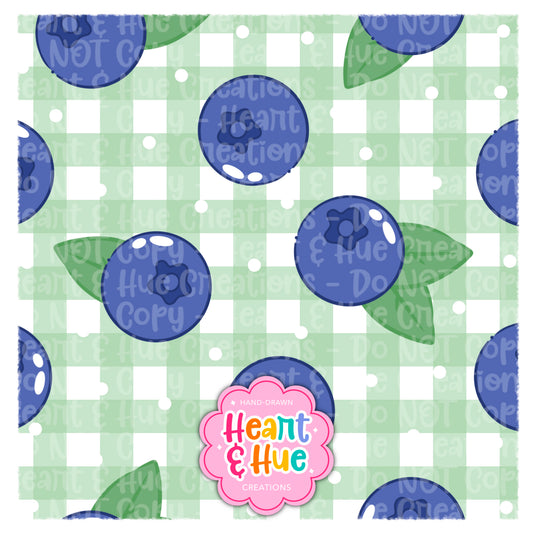 Blueberry Gingham Seamless
