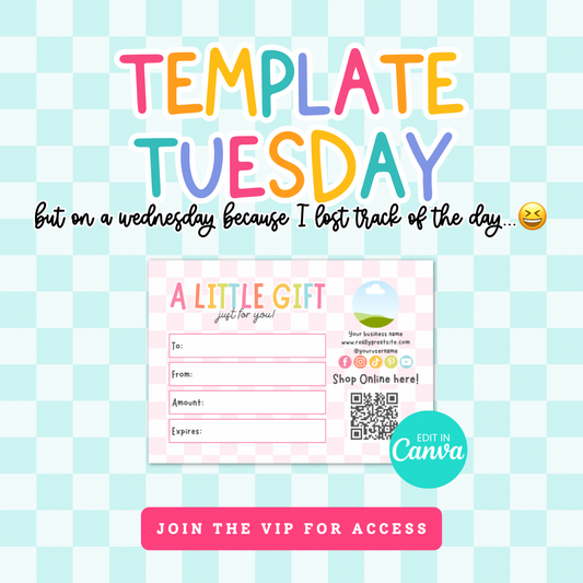 Template Tuesday - Gift Certificate Template