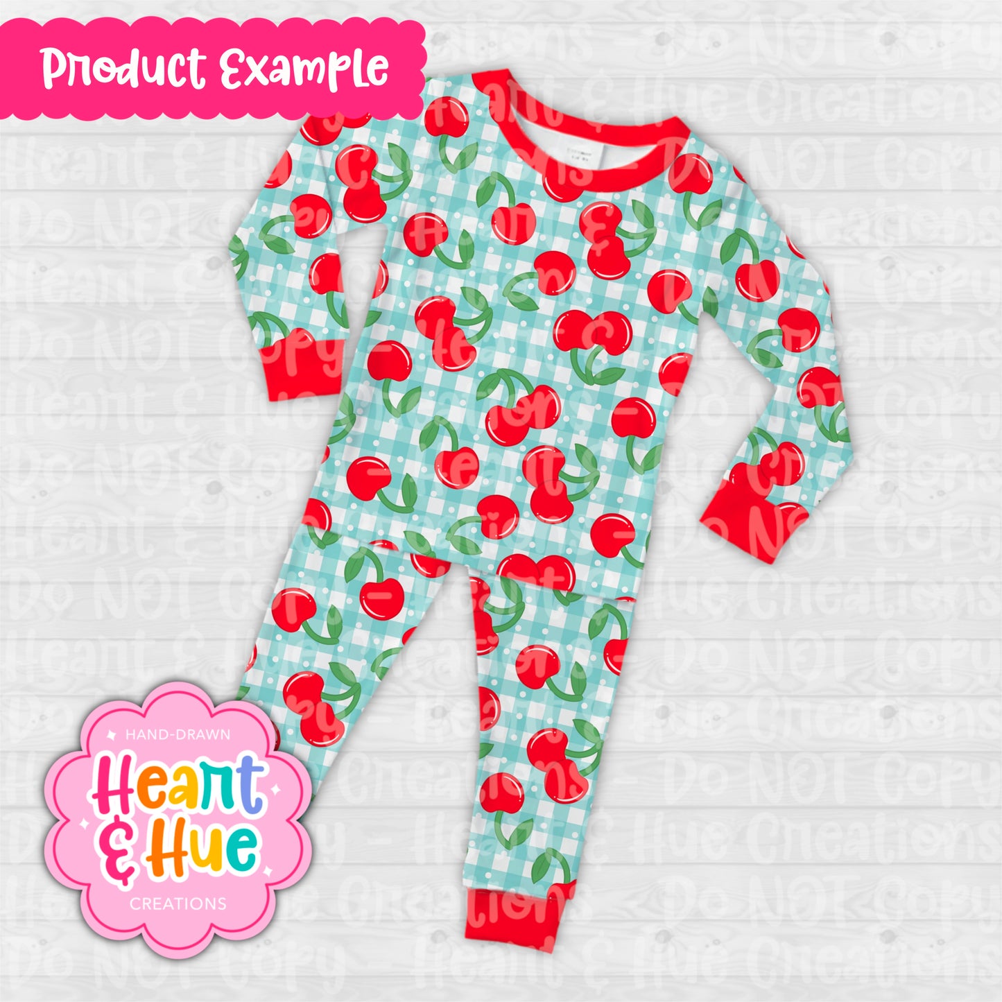 Cherry Gingham Seamless