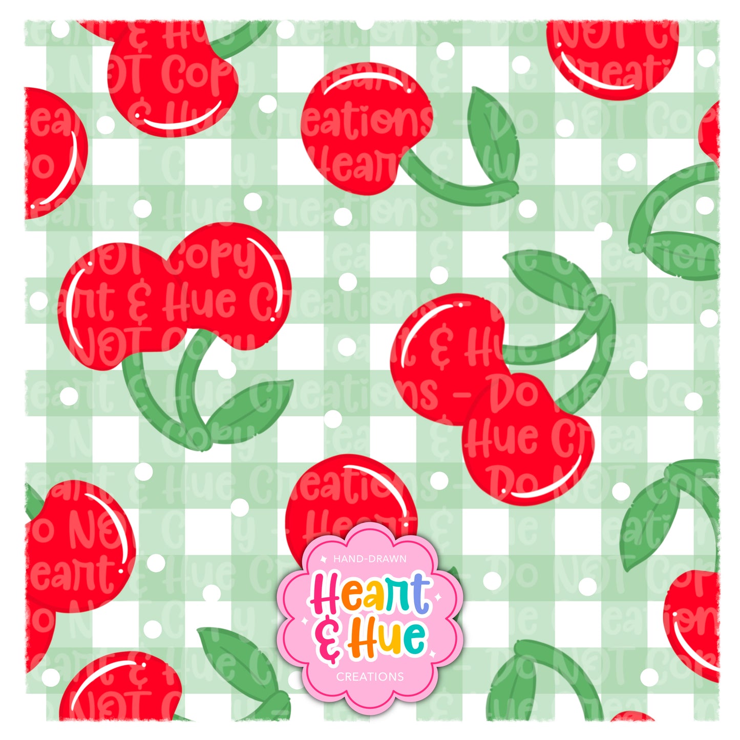 Cherry Gingham Seamless
