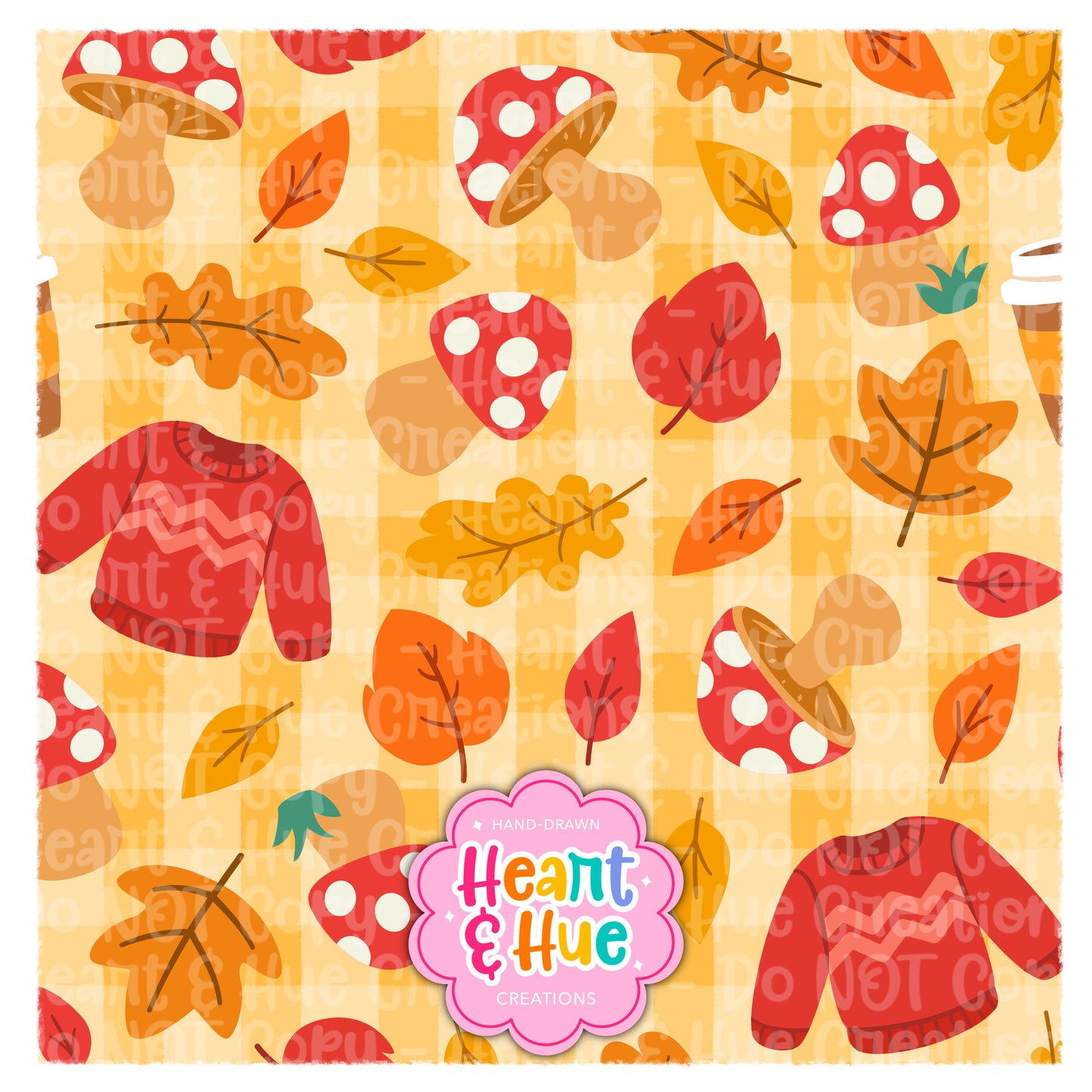 Fall Mushrooms Seamless