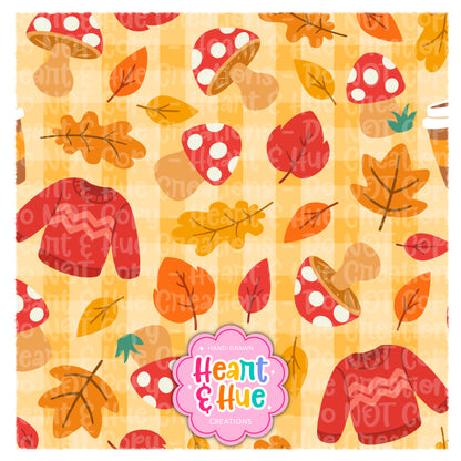 Fall Mushrooms Seamless