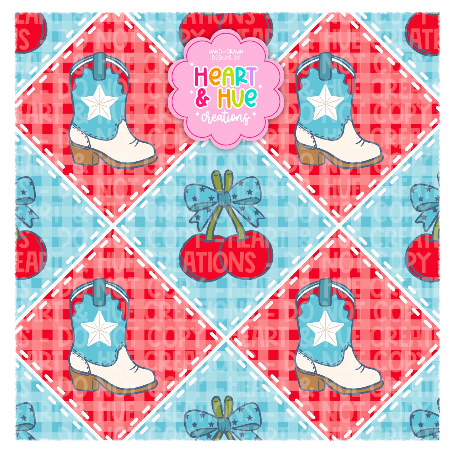 Cherries & Boots FOJ - Seamless