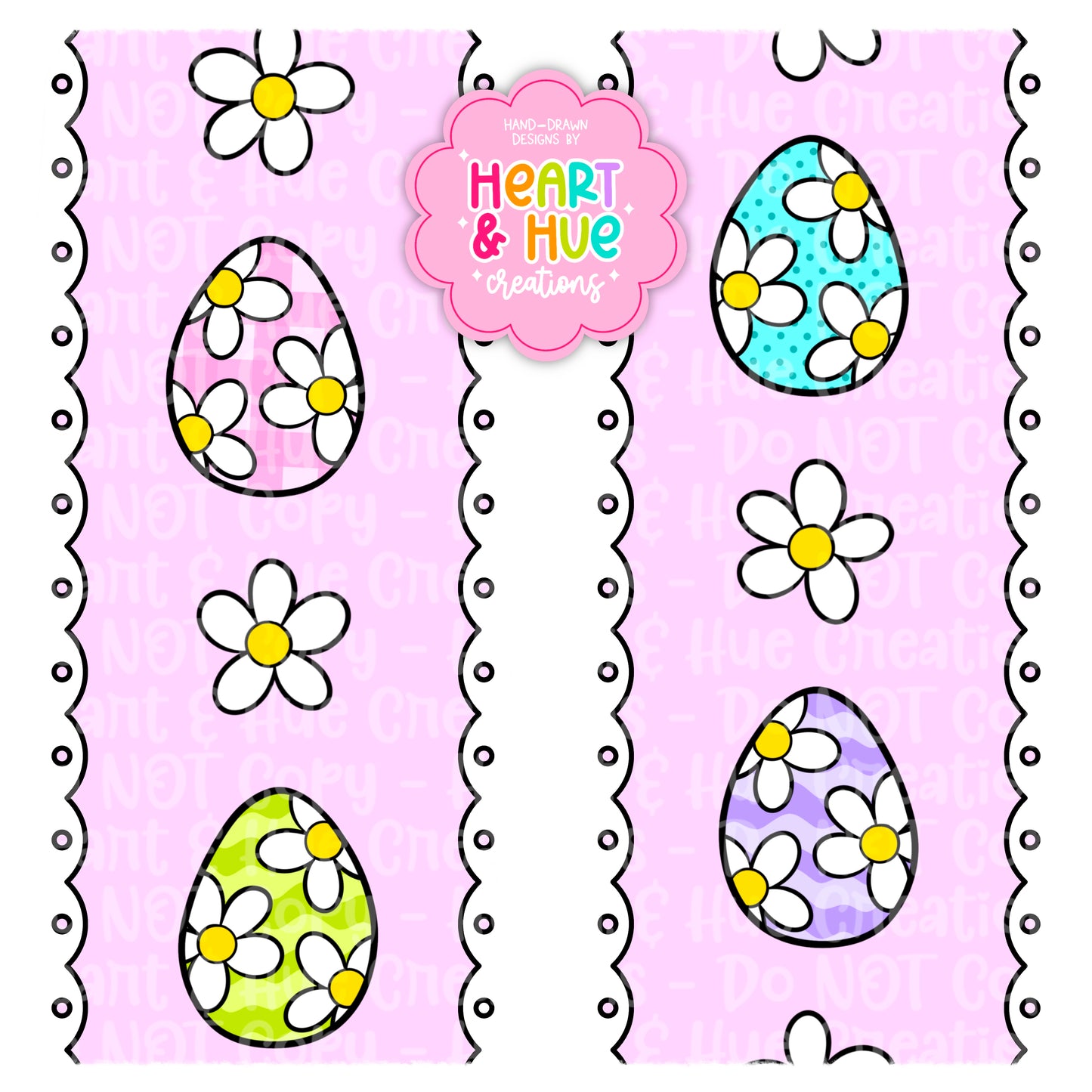 Easter Eggs & Ribbons - Seamless