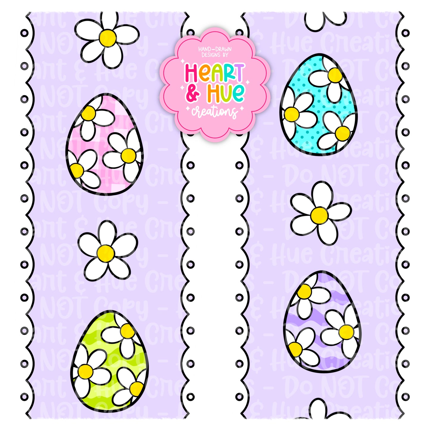 Easter Eggs & Ribbons - Seamless