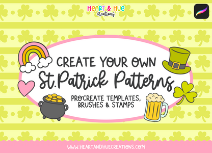 Procreate St.Patty Pattern Kit - Templates, Brushes & Stamps