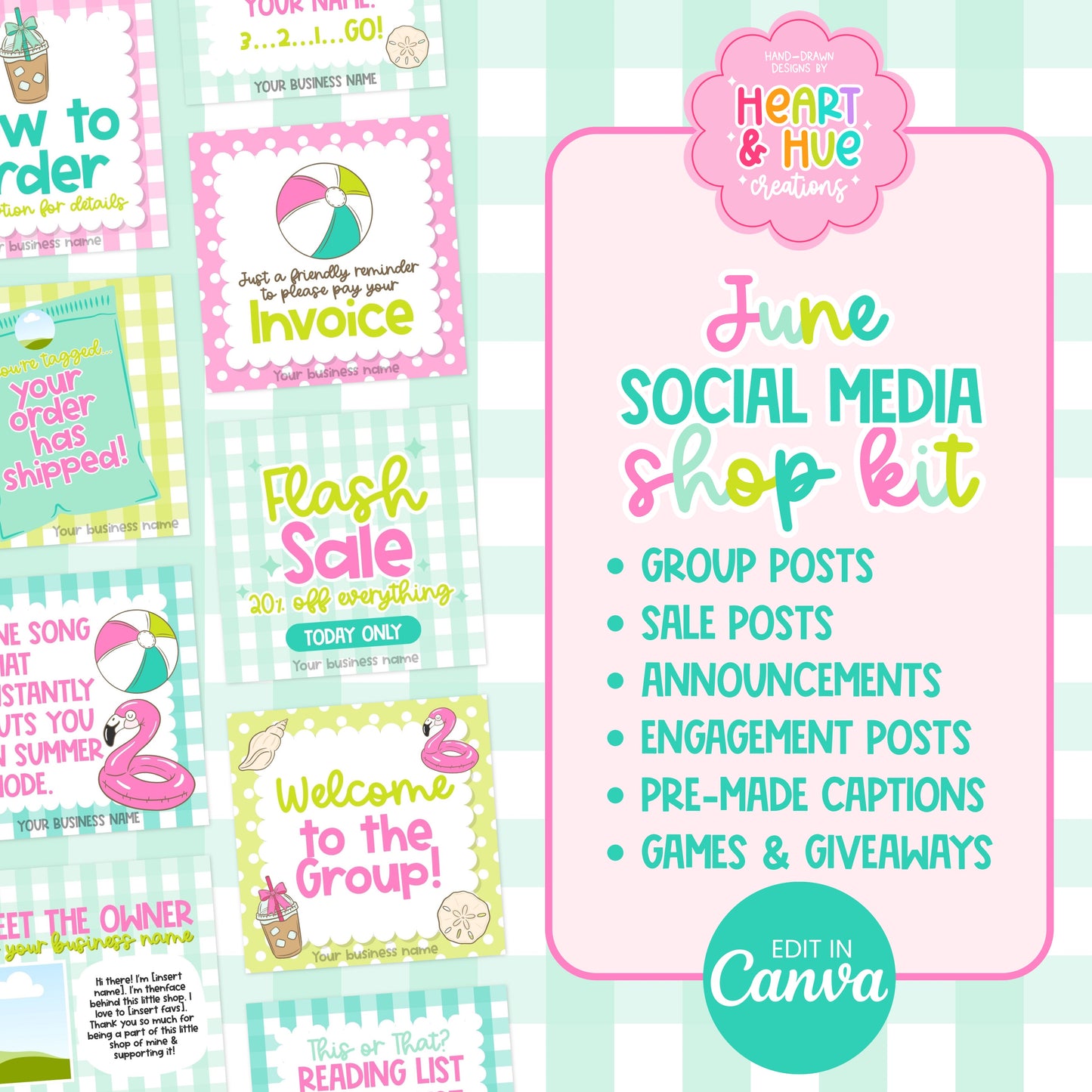 June Social Media Shop/Engagement Kit